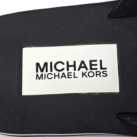 Michael Kors Women's Sparrow Black & White Criss Cross Slide Sandals Size 8M - Picture 9 of 9